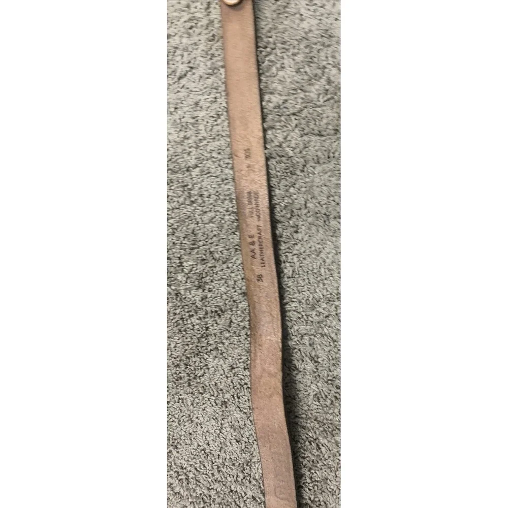 AA&E Leathercraft Vintage Embossed Full‎ Grain Cowhide Belt
